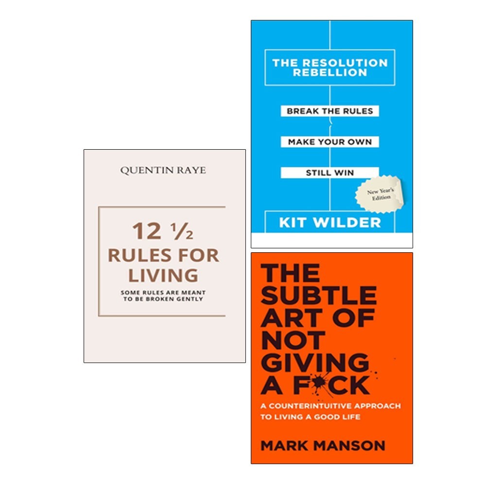 Resolution Rebellion,12 1/2 Rules For Living,Subtle Art  3 Books Collection Set