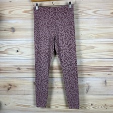 Athleta Elation Ultra High Rise Tight Women Small Mauve Leopard Leggings