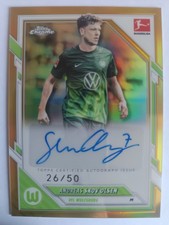 Andreas Skov Olsen Auto/50 Gold Topps Chrome Bundesliga 25/26 VFL Wolfsburg