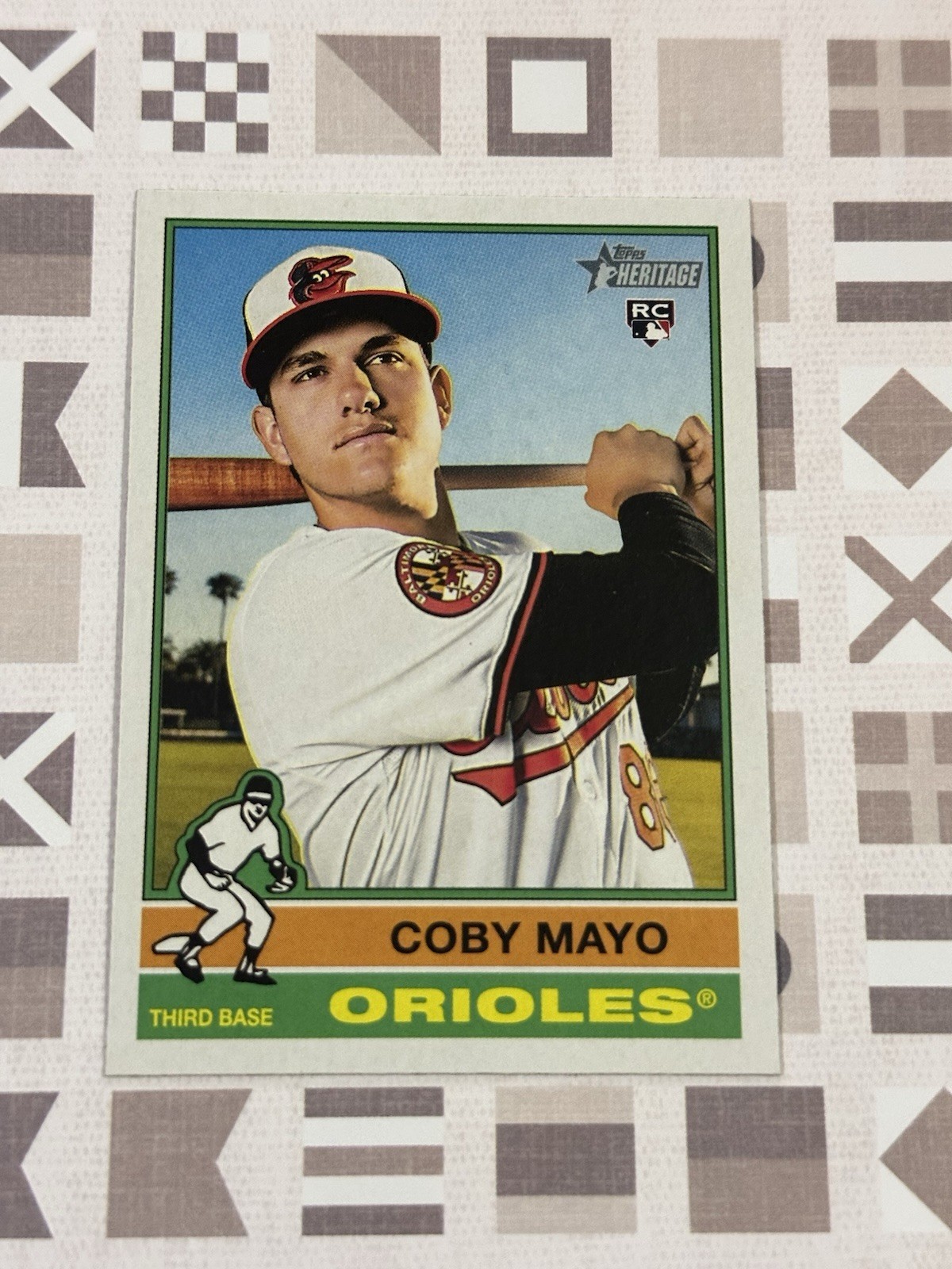2025 Topps Heritage Coby Mayo Rookie #340 Baltimore Orioles RC (E)