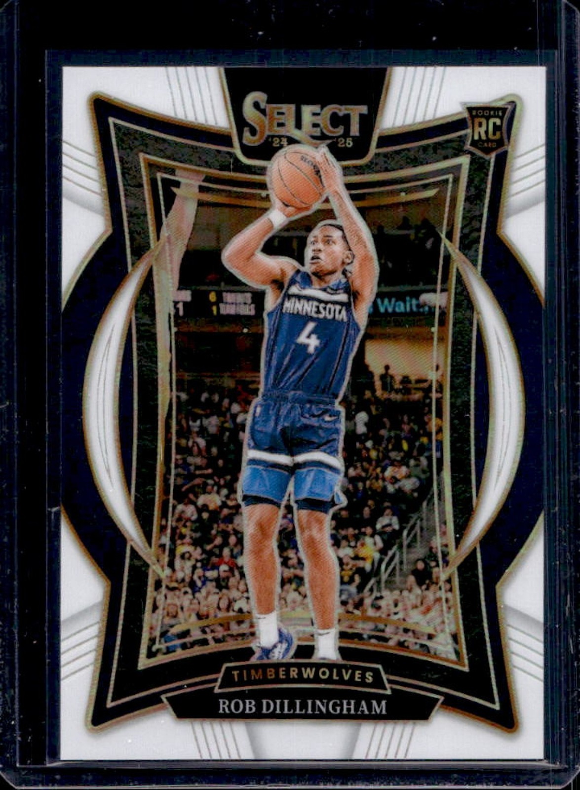 2024-25 Select Rob Dillingham Concourse RC White Prizm #69/149 Timberwolves
