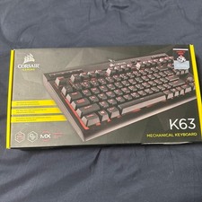 CORSAIR K63 TKL JP Red Switch Wired Gaming Keyboard Black Used Tested