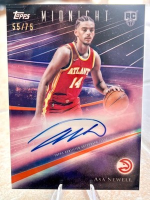 2025-26 Topps Midnight Horizon Rookie Signatures Asa Newell RC Auto /75 On Card