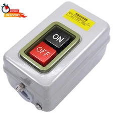 Mxuteuk AC 220V/380V Push Button Switch On/Off Start Stop Switch 3 Phase Self Lo