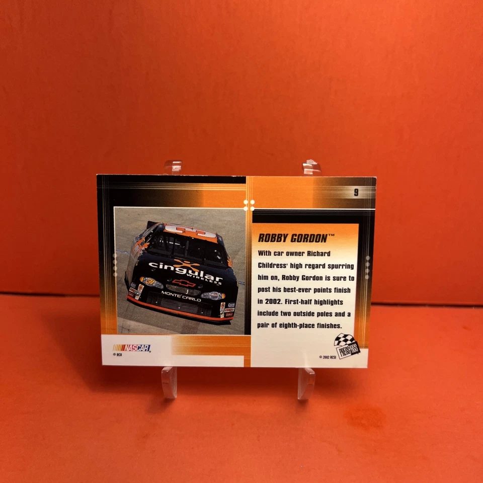 2002 Press Pass Optima Robby Gordon #9 NM🦄 - Image 2 of 2