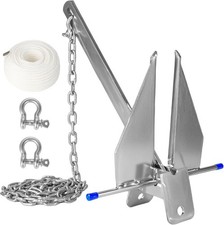 5/8/10/13 lb Boat Anchor Kit W/ Chain Rope Shackles
