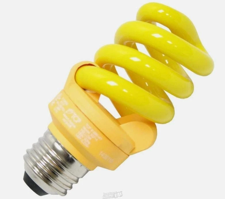 TCP 60 WATT Yellow COMPACT FLUORESCENT SPIRAL LIGHT BULB 68914Y Bug - Image 2 of 2