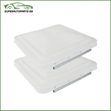 14" x 14" Replacement Roof Vent Cover White 2Pc For Camper RV Trailer Ventline