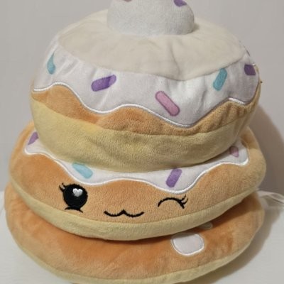 Russ Snackeez Stacked Pancakes with Whipped Cream & Sprinkles Plush Stuffed Toy