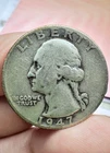1947 Washington Quarter  No Mint 90% Silver Low Mintage (Good) See Pic's