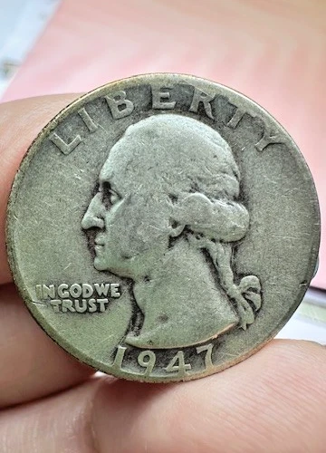 1947 Washington Quarter  No Mint 90% Silver Low Mintage (Good) See Pic's