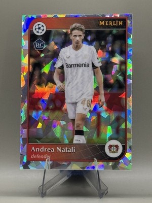 Andrea Natali Bayer Leverkusen 2024-25 Topps Merlin UCC Atomic Refractor RC
