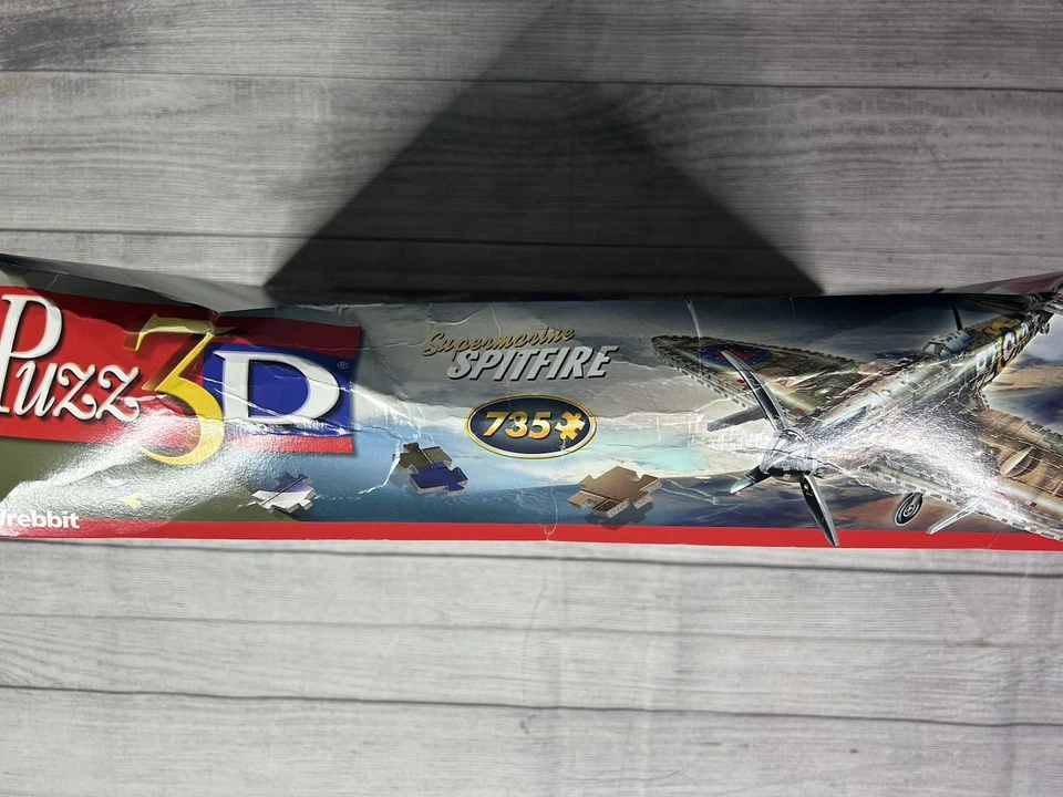 Wrebbit Puzz3D Supermarine Spitfire 3D Puzzle WW2 Plastic Biplane NEW Open Box - Image 3 of 4