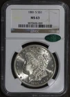 1881-S (MS63 CAC) Morgan Silver Dollar $1 NGC - PREMIUM QUALITY
