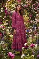 Frye & Co. Pheasant Pink Floral Maxi Dress. Size XL. Boho Western Canyon Style.