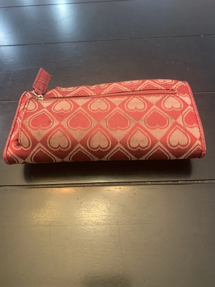 Cartera de lona/cuero Brighton Red Hearts Foto 3 de 4