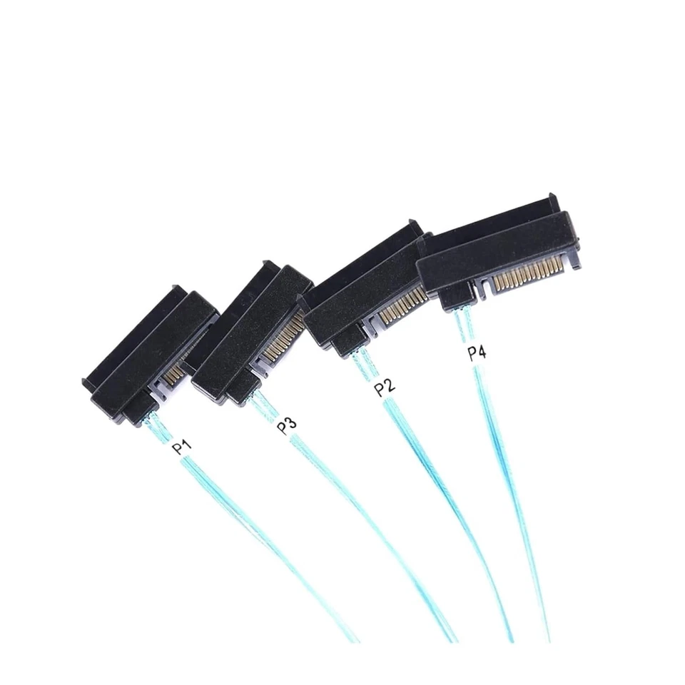 Разъем 0,5 м/1 м Mini SAS HDD SFF-8643-4 SFF-8482 с портом питания жесткий диск - Изображение 3 из 4