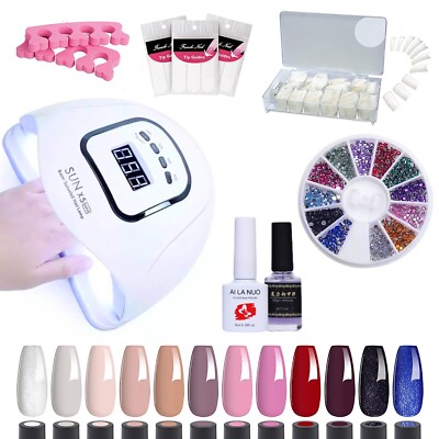Gel Nagel Kit mit 120W Höhe Qualität UV Lampe Starter Kit - 12 Farben Nagellack