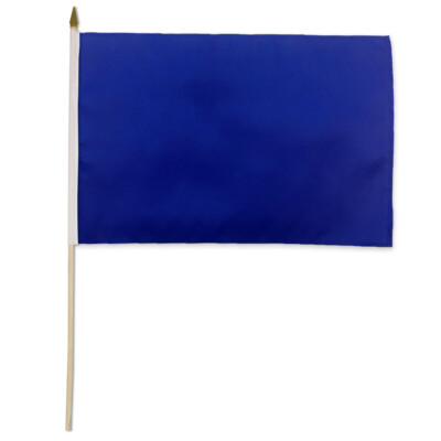 1 Dozen Solid Color Royal Blue Flags 12x18in Stick Flag Blank Sublimation Flag