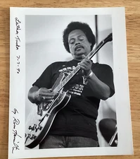 Vintage LUTHER TUCKER Blues Guitar Original PHOTO 8x10 Signed