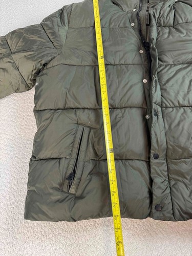 Old Navy Men Lined Insulated Full Zip Snap Pockets Olive Green Puffer Jacket 2XL - Picture 9 of 9