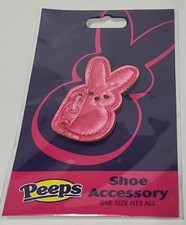 PEEPS Pink Bunny Shoe Sneaker Boot Charm Accessory Bling. Factory Sealed