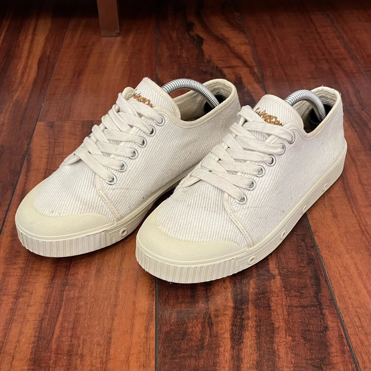 Spring Court G2 Heavy Twill Low Top Sneakers Off White Ivory Size 37