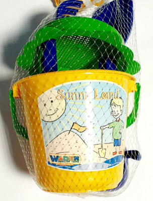 Kinder Wader Eimergarnitur 5- teilig, Eimer, Sieb, Schaufel, Rechen, 1 Förmchen 