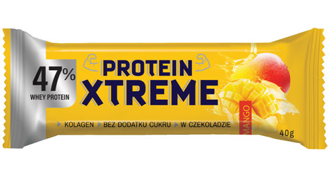 XTREME PROTEIN BAR MIT MANGO IN MILCHSCHOKOLADE OHNE ZUCKERZUSATZ 40 g - GOOD SQ
