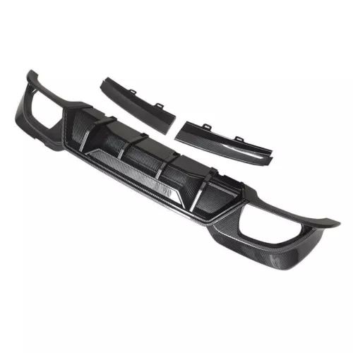 Rear Bumper Diffuser For 2019-22 BMW 3 Series G20 330i M340i Sport Carbon Fiber - Bild 2 von 9