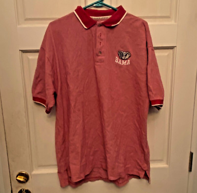 Alabama Crimson Tide Bama Logo Men's XL Red Polo Shirt - Spike Sports