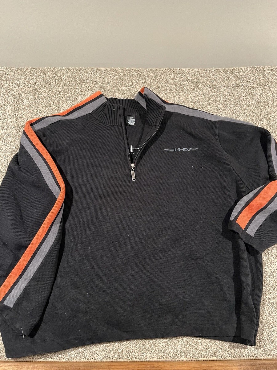 Men's Harley Davidson Quarter Zip Black Pullover 3XL | eBay