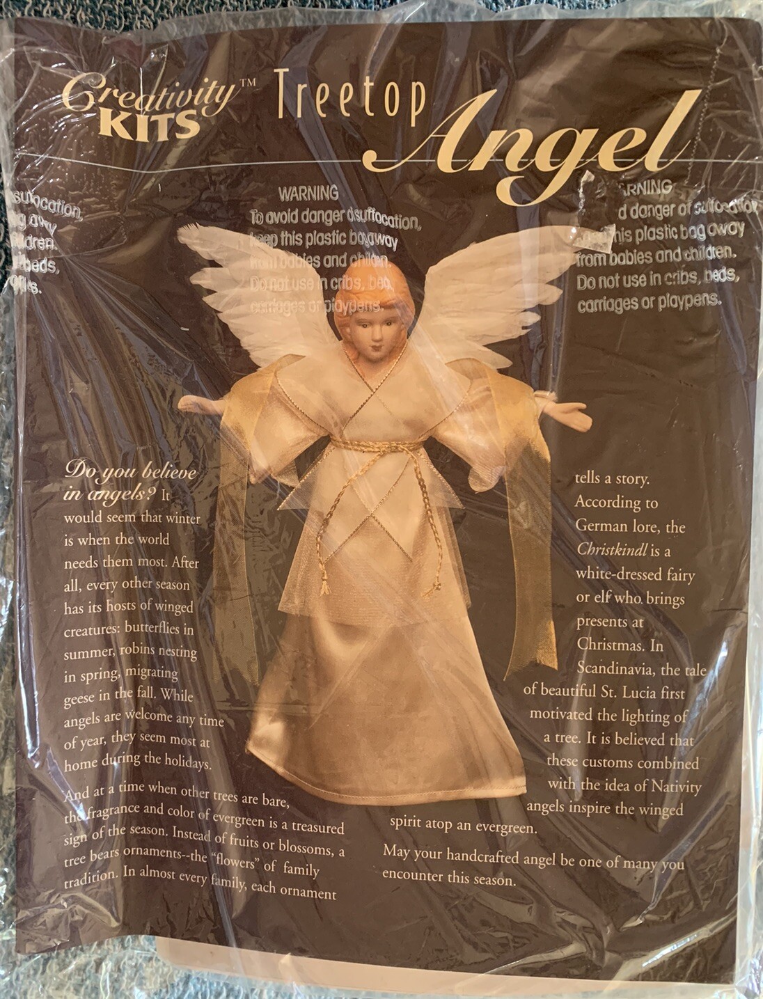 Vintage Creativity Kits TREETOP ANGEL w/instructions. | eBay