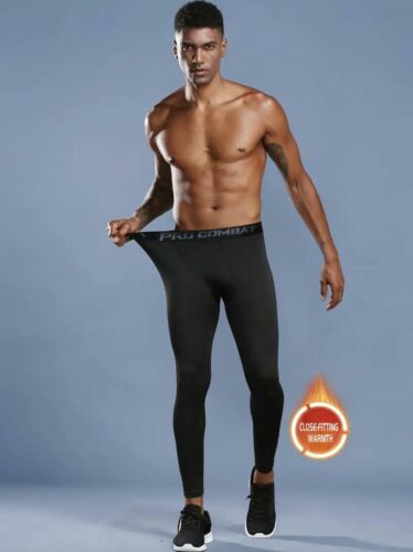Men's Compression Pants Thermal Tight Base Layer Leggings Gym Size XXL