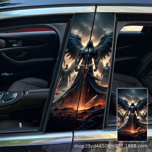 1SET BRAND NEW Skull Lover Car Center Pillar Stickers for Car Window Door Pillar - Picture 12 of 33