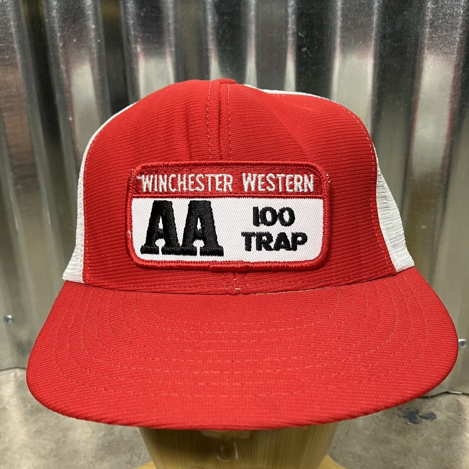 VTG  Winchester Western AA 100 Trap Patch Hat Tru… - image 1