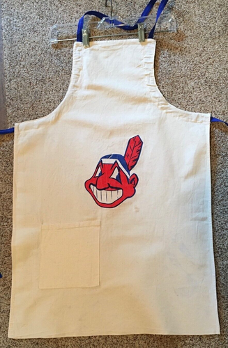 Vintage Chief Wahoo Cleveland Indians BBQ Apron, 32 " X 21", Very Clean, Nice - Picture 2 of 9