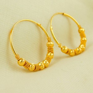 Indian Gold Plated Hoop Earrings Bollywood Desinger Wedding Party Image Is Loading Indian Gold Plated Hoop Earrings Bollywood Desinger Wedding