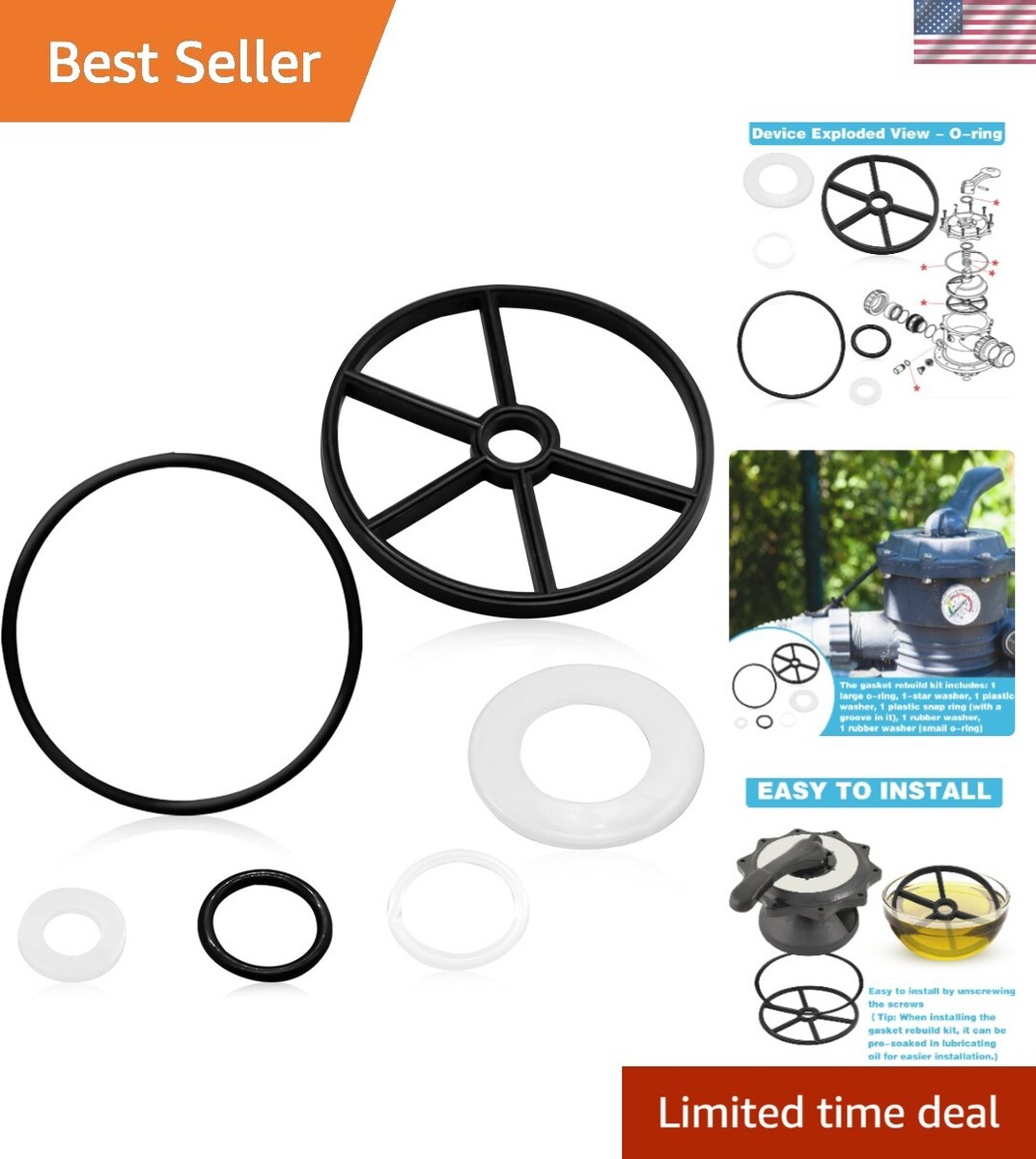 TALSWIF SP0710 Dichtungssatz – Ersatz Für Hayward SP0710, SP0711, SP0712 Poolfilter-Ventil
