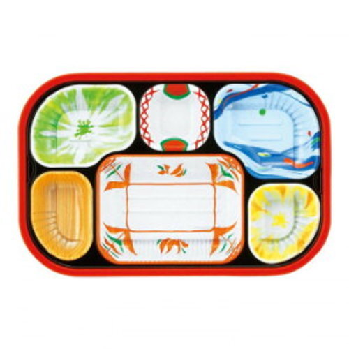 Japanese 6-Compartment Bento Box Lunch Tray Heat-Resistant Disposable 50 PPF 🇯🇵