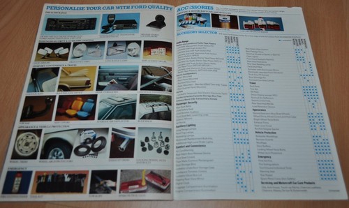 Ford Cars 1982 Sierra Fiesta Escort XR3 Capri Ghia Model Range Brochure Prospekt - Picture 11 of 11