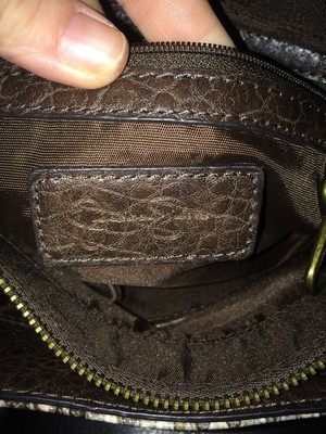 Sac à Main Jessica Simpson Marron Imprimé Serpent - Taille Moyenne, Excellent état