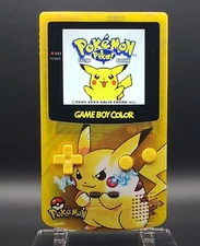 Pikachu Game Boy Color w/ Funnyplaying Backlit IPS Screen, New Speaker, Recapped