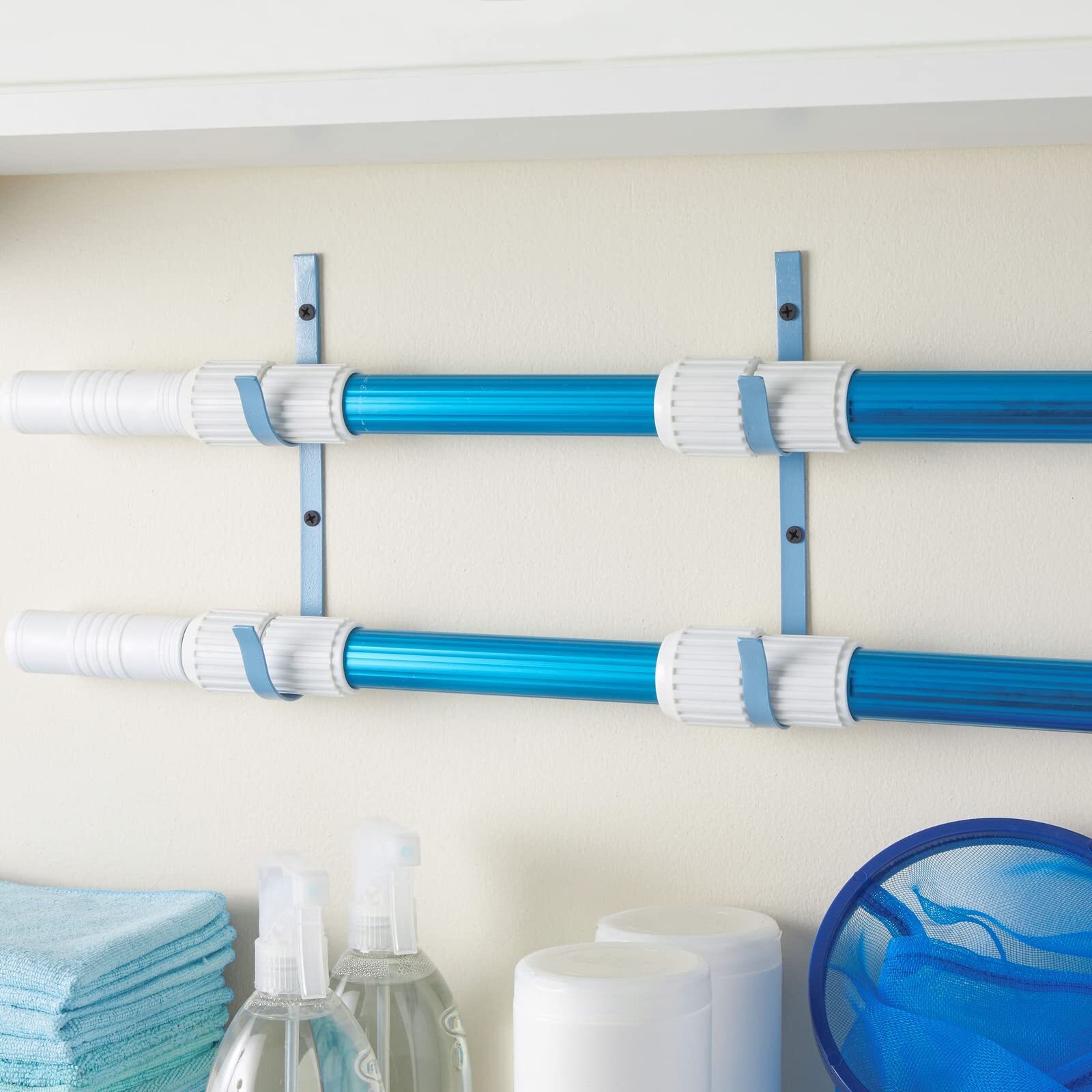 4 Pack Pool Pole Hanger for Fence Pool Equipment Hooks Tool Organizer