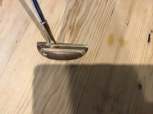 Vintage Slazenger Brass Wooden Putter 35.5” Blade Steel /Right Handed - Picture 9 of 11