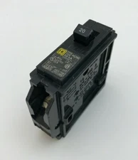 Square D Homeline 20 Amp Single 1 Pole Circuit Breaker  HOM120