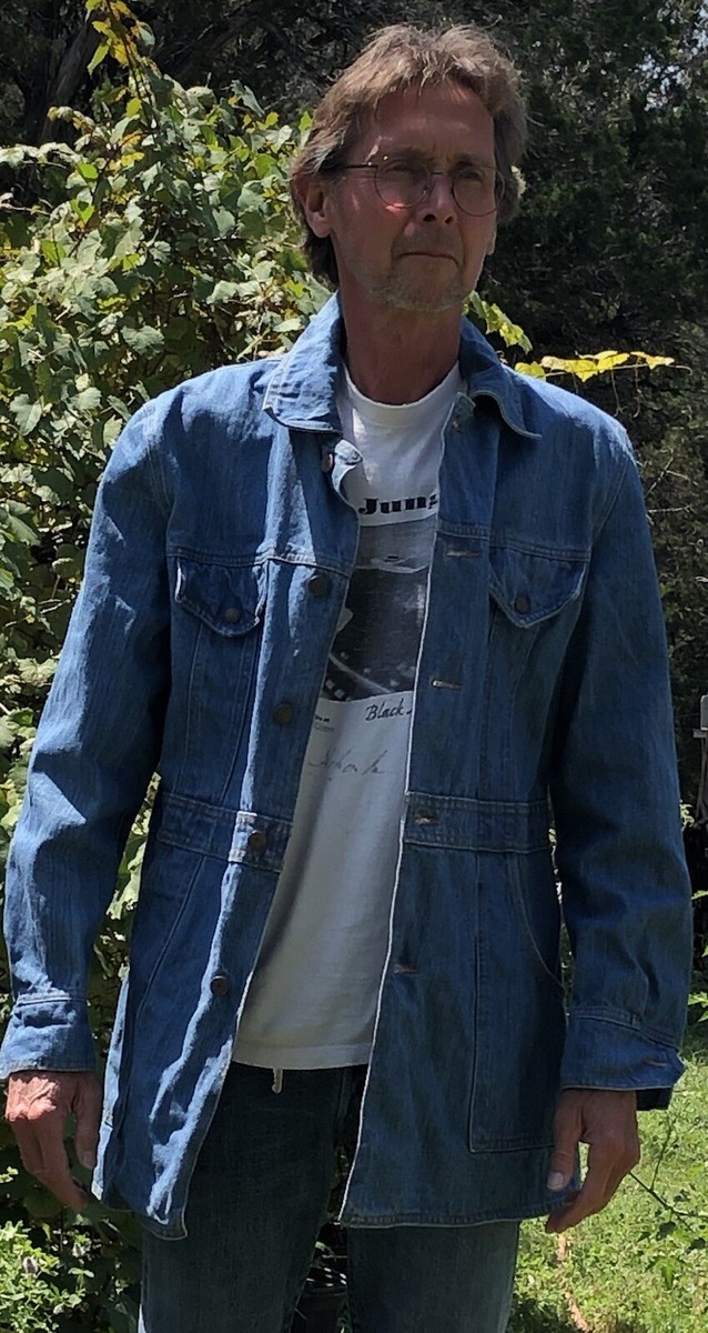 Vintage 1970s Orange Tab Levi's Denim Safari Chore Coat Sz L | eBay