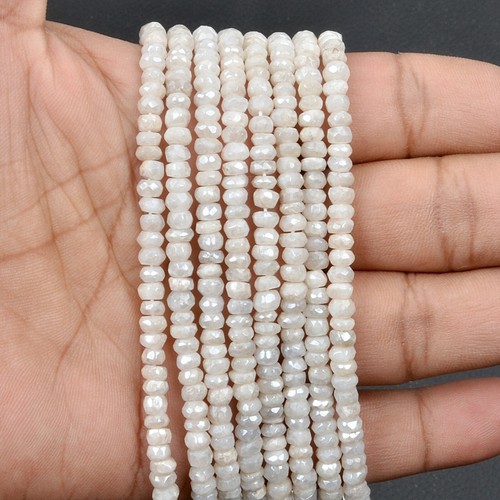 13 inch Sillimanite gemstone Beads rondelle Shape 4MM Faceted Beads Mother Gifts - Picture 5 of 5
