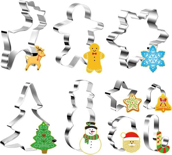Ausstechformen Edelstahl Set 9 StüCk Weihnachten Halloween PläTzchen-image