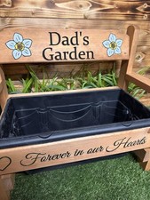 Garden Bench Planter, 50cm Long, Wood And Personalised